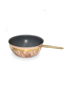 Buy Aluminium Perfectly Designed Deep Frying Pan 26 Cm Creamy/Golden in Saudi Arabia