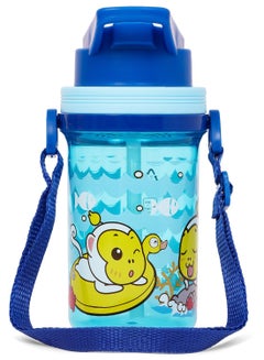 اشتري Eazy Kids Water Bottle 500ml wt Straw - Blue في الامارات