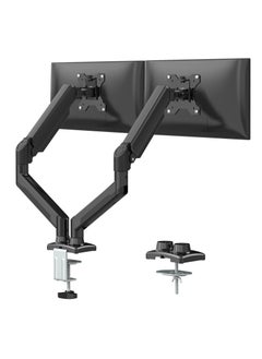 Buy Dual Monitor Mount Stand Fits 13 to 32 Inch LCD Computer Monitors, Articulating Gas Spring Monitor Arm, Adjustable Monitor Stand, Monitor Desk Mount with Clamp and Grommet Base in Saudi Arabia