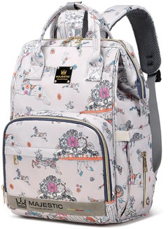 Buy 133 3 Pcs Baby Maternity Diaper Fashion Waterproof Multifunctional large capacity backpack bag - Unicorn Grey in Egypt