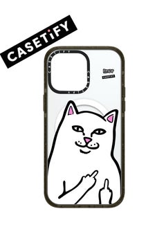 Buy Apple iPhone 13/14 Case,Middle finger cat Magnetic Adsorption Phone Case - Semi transparent in UAE