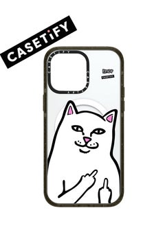 Buy Apple iPhone 13/14 Case,Middle finger cat Magnetic Adsorption Phone Case - Semi transparent in UAE