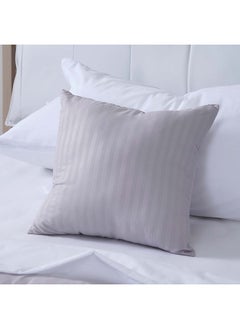 Buy Stria Filled Cushion 40x40cm - Light Grey in UAE