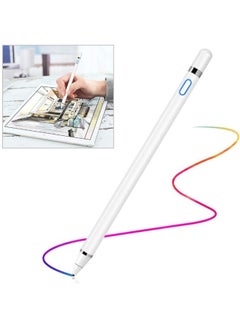 اشتري Stylus Pencil For Touch Screens Digital Stylish Pen Pencil Rechargeable Compatible with iPad Tablets iOS and Android في الامارات