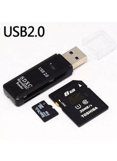 Buy High-Speed USB3.0 Dual SD/TF Card ReaderBlack USB2.0 [pearlescent bag]] Black USB2.0 [pearlescent bag]] in UAE