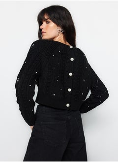 Buy Black Reversible Knitwear Sweater-Cardigan TWOAW24KZ00144 in Egypt