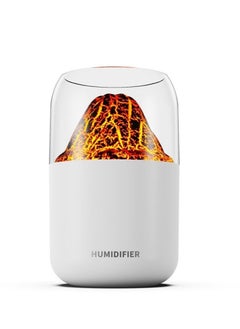 اشتري Portable Humidifiers For Bedroom 300ml Cool Mist Humidifiers And Oil Diffuser,Quiet Rapid Humidifiers,Mini USB Air Scent Small Humidifier With 7-Led Color Changing (White-Volcano) في الامارات