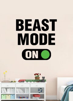 اشتري Beast Mode On Motivational Gym Quote Wall Decal - Wall Arts Home Décor - Wall Sticker, 40x40 cm by Spoil Your Wall في الامارات