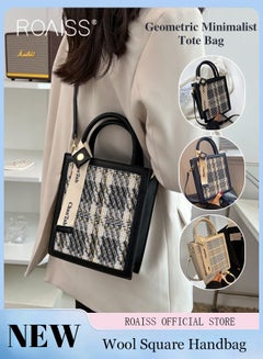 Buy Women Woolen Mini Handbag Commuter Niche Crossbody Bag with Simple and Minimalist Design Chic Tote Bag for Everyday Use in UAE