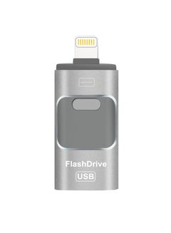 اشتري 16GB USB Flash Drive, Shock Proof Durable External USB Flash Drive, Safe And Stable USB Memory Stick, Convenient And Fast I-flash Drive for iphone, (16GB Silver Gray) في السعودية