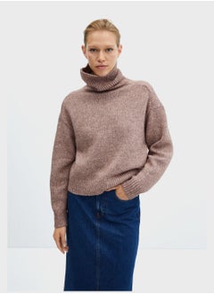 Buy Turtle Neck Knitted Sweater in UAE