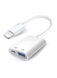 اشتري USB Camera Adapter for Apple Lightning to USB 3.0 OTG Cable Adapter for iPhone في الامارات