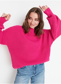 اشتري Fuchsia Wide Fit Basic Knitwear Sweater TWOAW23KZ01448 في مصر