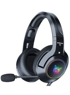 Buy K9 Wired Headphones With Noise Cancelling Mic 7.1 Surround Sound Earphones RGB Lights For PS4 Xbox One Headset Gamer in Saudi Arabia