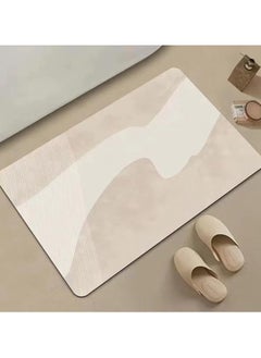 Buy Diatom Bath Mat Super Absorbent Bathtub Mat with Non Slip Anti Slip Bathroom Floor Mats and Quick Dry Bath Rug Thickened Soft Easier Clean Carpet 50 By 80 CM in UAE