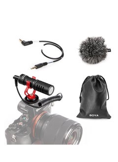 اشتري BOYA On Camera Shotgun Video Microphone by-MM1 YouTube Vlogging Facebook Livestream Recording Mic for iPhone Huawei Android Smartphone Canon Nikon Sony DSLR Cameras في الامارات