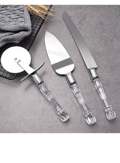 Buy Stainless steel cake and dessert knife set, 3 pieces in Egypt
