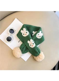 Buy Winter Kids Knit Scarf Cartoon Plush BearRabbit Green Rabbit Green in Saudi Arabia