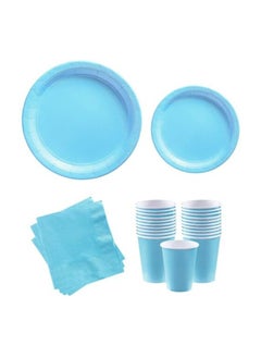 Buy Party Time 48-Pieces Light Blue Complete Party Pack 9" Dinner Paper Plates , 7" Dessert Paper Plates, 9 oz Cups, 2 Ply Napkins For Wedding, Baby Shower, Birthday Party Tableware Set in UAE