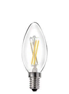 Buy LED Bulb Filament Candle Light E14 4W 6000K Day Light Normal Shape in Saudi Arabia
