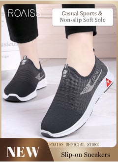 Buy Slip On Casual Shoes Round Toe Breathable Sneakes Simple Style Outdoor Sports Shoe for Middle Aged and Elderly Men Light and Comfortable in UAE