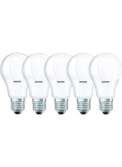 Buy Osram LED VALUE Classic A | Frosted (Replace 75W) 10W, Screw Base E27, Warm White/2700k - 1055 lm, Pack of 5 in UAE