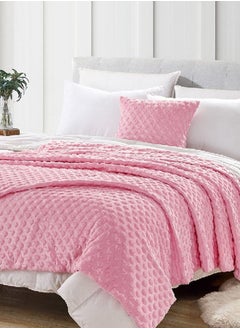 اشتري Plush Blanket, Pink - 150x200 cm في الامارات