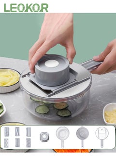 Buy 12 In 1 Multifunction Food Chopper Vegetable Slicer with Container Dicing Machine Food Slicer in Saudi Arabia