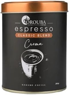 Buy Orouba Espresso Classic Medium Dark Roast, Intense Taste with Full Body with Chocolate Flavor.Suitable for Coffee Drinks with Milk.250g in Egypt