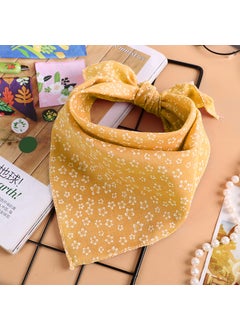 اشتري Korean Fashion Kids Cotton Bandana ScarfFloral Turmeric Floral Turmeric في السعودية