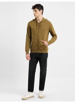 اشتري Men's Solid Brown Hooded Sweatshirt في مصر