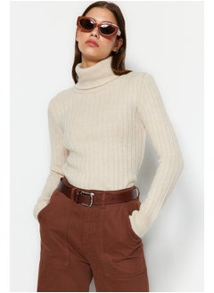 Buy Stone Soft Textured Basic Knitwear Sweater TWOAW20FV0133 in Egypt