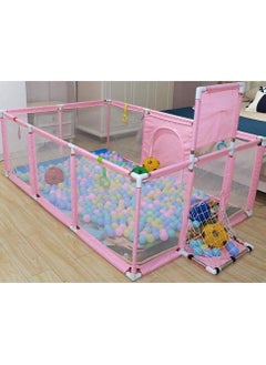 Buy Baby Playpen with ball , Large Play fence for Baby and Toddlers, Large Play yard, Play pens ( red ) in UAE