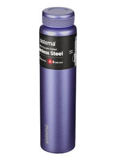 Buy Sistema 280ML Chic Stainless Steel Bottle Purple in UAE