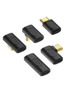 Buy SYOSI 5 Pack USB C Adapter, Vertical and Horizontal 90 Degree USB Type C Male to Female Converter, USB C Female to Female Extender Connector for Steam Deck, Switch, MacBook, Laptop, Tablet, Phone in UAE