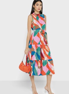 Buy Printed Sleeveless Dress in UAE