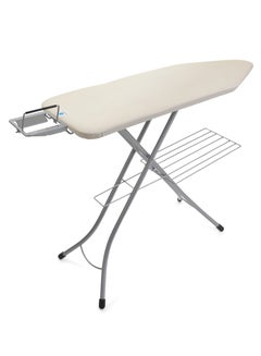 Buy Ironing Board C, 124x45 cm, Steam Iron Rest with Linen Rack - Ecru in UAE