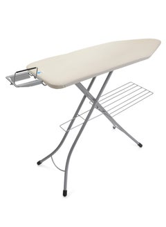 Buy Ironing Board C, 124x45 cm, Steam Iron Rest with Linen Rack - Ecru in UAE