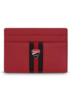 Buy Ducati Corse Sfida Red Genuine Leather Card Holder For Men - DTLGD2200402 in Saudi Arabia