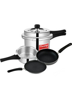 اشتري Prestige Kitchen Starter Pack (Popular Svachh 3 Ltr + 2 Ltr Body + Fry Pan 180mm + Tawa 250mm) في الامارات