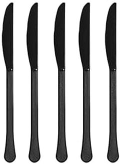 اشتري Jet Black Heavy Weight Plastic Knives 20pcs في مصر