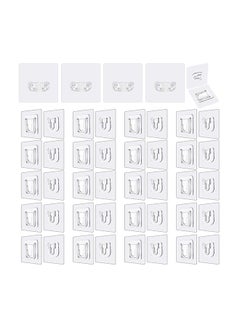 Buy Double Sided Adhesive Hooks|20 Pack Double Sided Wall Hook+4 Pack Wall Hanger Holder in Egypt