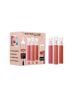 اشتري 3 Pieces SuperStay Matte Ink Lipstick Set, Amazonian, Lover, Seductress في الامارات