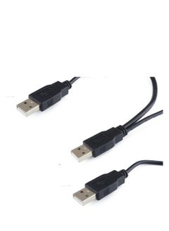 اشتري Keendex kx 2611 hard disk power male cable 2 in 1 for transfer data and power, 60 cm - balck في مصر