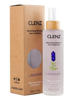 Buy Perfumed and moisturizing spray for face and body lavender 150 ml Cleans in Saudi Arabia