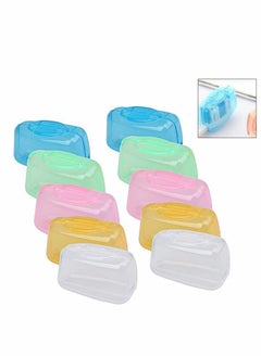 اشتري 20 Pieces Toothbrush Covers Travel Silicone Toothbrush Head Case Holder Protectors في السعودية