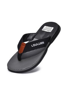 Buy Men's Beach Anti-skid soft Bottom Wear-resistant Flip-flops Grey in UAE