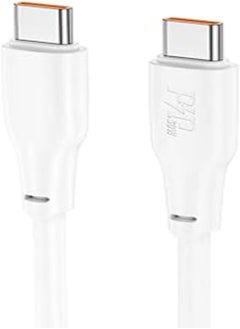 اشتري Hoco X93 - Force Fast Charging And Data Transmittion Cable (60W - 3A - 1M), USB-C To USB-C Plug, Compatible With Samsung Huawei Xiaomi Oppo - White في مصر