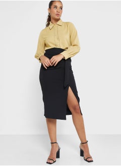 Buy Waist Twist Detail Skirt in Saudi Arabia