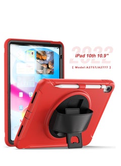 Buy Back Cover Protect Case for ipad 10th 10.9 inch 2022（A2757/A2777 ) Red in UAE